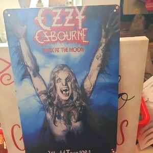Ozzy Ozbourne 'Bark at the Moon' Metal Sign